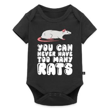 Man Kann Nie Zu Viele Ratten Haben - Baby Premium Kurzarmbody - Schwarz - Vorne