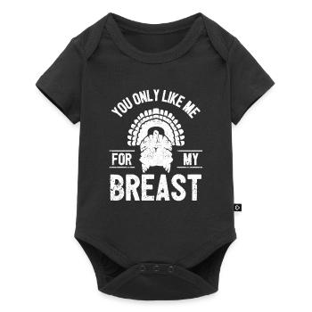 Funny Thanksgiving turkey You just like me - Baby Premium short-sleeve bodysuit - black - Front