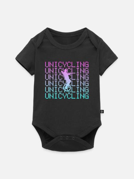 Einrad fahren - Baby Premium Kurzarmbody - Schwarz