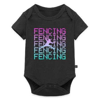 Fechten - Baby Premium Kurzarmbody - Schwarz - Vorne