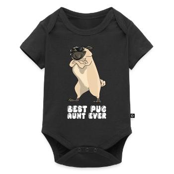 Best Pug Aunt Ever - Baby Premium short-sleeve bodysuit - black - Front