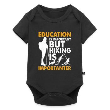 L’éducation est importante La randonnée est plus importante - Body à manches courtes Premium Bébé - noir - Devant