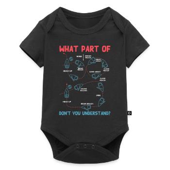 Man overboard maneuvers, sailor, sailing - Baby Premium short-sleeve bodysuit - black - Front