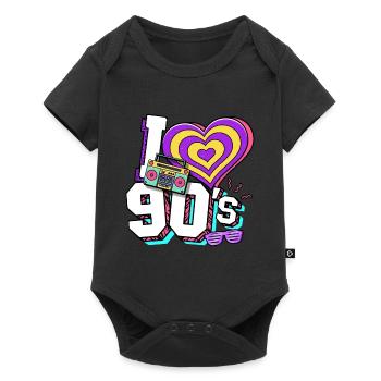 90s I Love 90s - Baby Premium short-sleeve bodysuit - black - Front