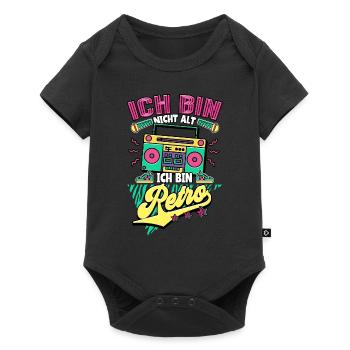 Ich Bin Nicht Alt Ich Bin Retro 90er Jahre - Baby Premium Kurzarmbody - Schwarz - Vorne