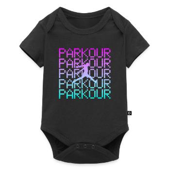 parkour - Body à manches courtes Premium Bébé - noir - Devant