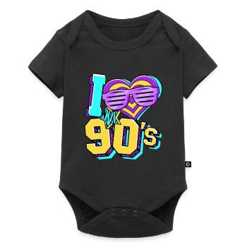 90s I Love 90s - Baby Premium short-sleeve bodysuit - black - Front