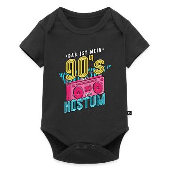 Das Ist Mein 90er Kostüm 90er Jahre - Baby Premium Kurzarmbody - Schwarz - Vorne