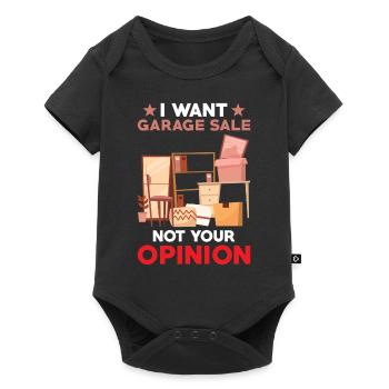 Garage sale slogan - Baby Premium short-sleeve bodysuit - black - Front