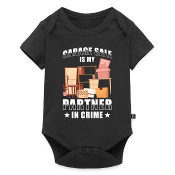 Garage sale slogan - Baby Premium short-sleeve bodysuit - black - Front