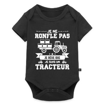 fan de tracteur | Je ne ronfle pas, je rêve. ! - Body à manches courtes Premium Bébé - noir - Devant