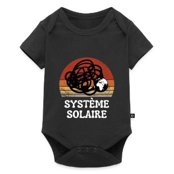 Système solaire science Vintage Sunset Rétro - Body à manches courtes Premium Bébé - noir - Devant