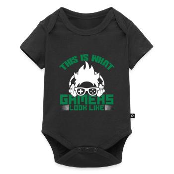 gamer look like - Baby Premium Kurzarmbody - Schwarz - Vorne