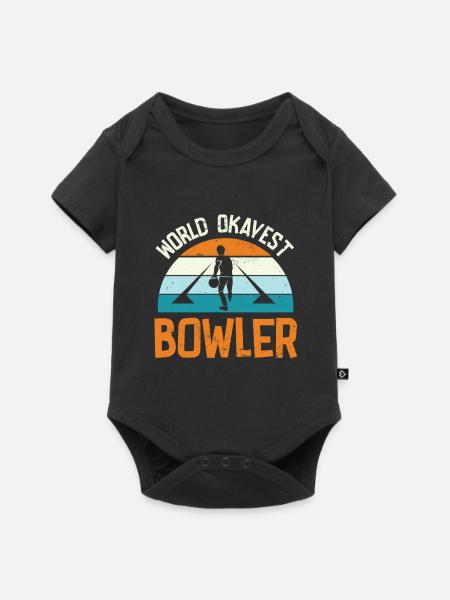Bowling Bowlingkugel Bowlingbahn Strike - Baby Premium Kurzarmbody - Schwarz