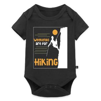 Climbing Climbers Mountains Climbing Wall Kletterdad - Baby Premium short-sleeve bodysuit - black - Front