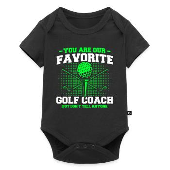 Cadeau d’entraîneurs de golf de joueur de sport - Body à manches courtes Premium Bébé - noir - Devant