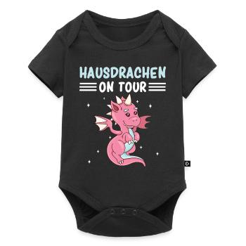 Hausdrachen On Tour - Baby Premium Kurzarmbody - Schwarz - Vorne
