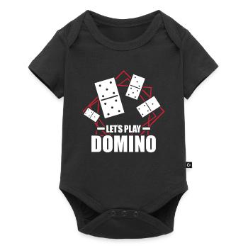 Let's Play Domino / Dominosteine, Domino Set - Baby Premium Kurzarmbody - Schwarz - Vorne