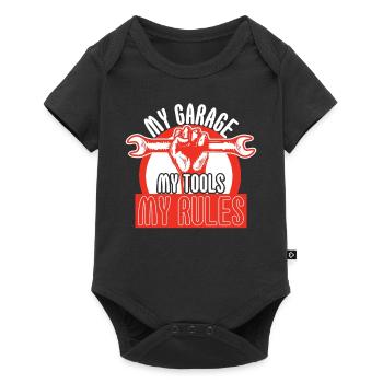 My Garage My Tools My Rules Car Mechanic - Baby Premium short-sleeve bodysuit - black - Front