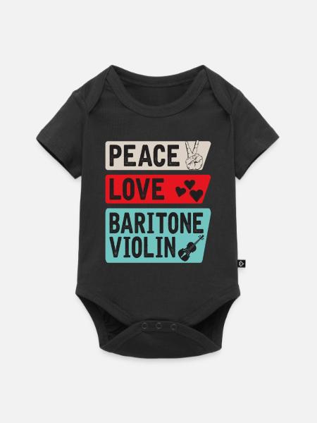 Baritone Violin Instrument Orchestra - Baby Premium Kurzarmbody - Schwarz