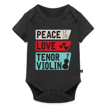 Tenor Violin Musical Instrument Viola - Baby Premium short-sleeve bodysuit - black - Front