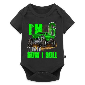 Kids 6th Birthday Monster Truck For Boys & Girls 6 - Baby Premium short-sleeve bodysuit - black - Front