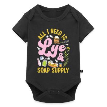 Soap Making Crafting All I Need Is - Baby Premium short-sleeve bodysuit - black - Front