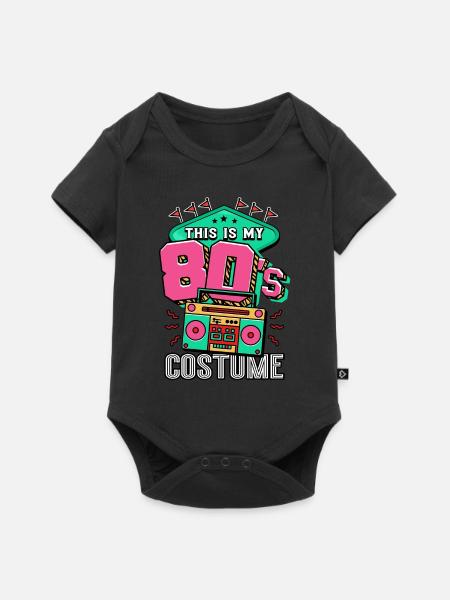 80er Jahre Das Ist Mein 80er Kostüm - Baby Premium Kurzarmbody - Schwarz