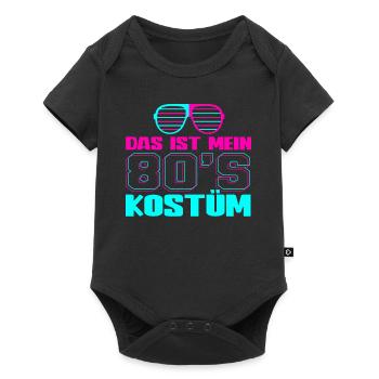 80er Jahre Das Ist Mein 80er Kostüm - Baby Premium Kurzarmbody - Schwarz - Vorne