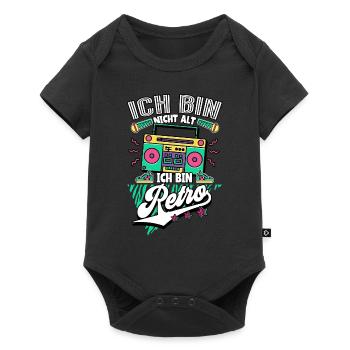 Ich Bin Nicht Alt Ich Bin Retro 90er Jahre - Baby Premium Kurzarmbody - Schwarz - Vorne