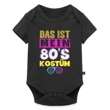 80er Jahre Das Ist Mein 80er Kostüm - Baby Premium Kurzarmbody - Schwarz - Vorne