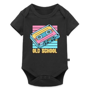 90s Cassette Old School 90s - Baby Premium short-sleeve bodysuit - black - Front