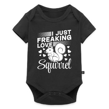 Squirrel Lover Sweet Squirrel I Just - Baby Premium short-sleeve bodysuit - black - Front