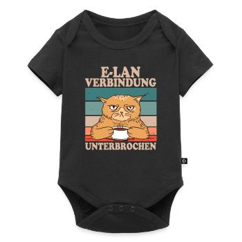E-Lan Verbindung Unterbrochen Katzen Fans - Baby Premium Kurzarmbody - Schwarz - Vorne