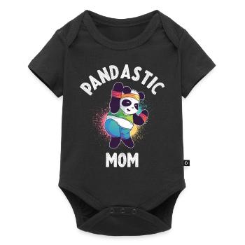 Panda Maman Panda Bear Cadeau - Body à manches courtes Premium Bébé - noir - Devant