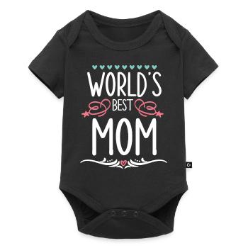 Mama Muttertag Geschenkidee Schwanger - Baby Premium Kurzarmbody - Schwarz - Vorne
