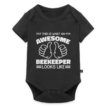 Bees honey bee beekeeper beekeeper gift - Baby Premium short-sleeve bodysuit - black - Front