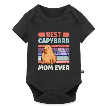 Meilleure maman Capybara Ever Wasserschwein - Body à manches courtes Premium Bébé - noir - Devant