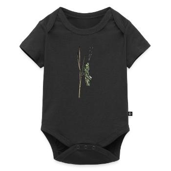 Grashüpfer I Zikade Insekten Motiv für - Baby Premium Kurzarmbody - Schwarz - Vorne