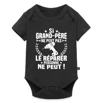 Si Grand Père Pas Le Réparer Personne Ne Peut - Body à manches courtes Premium Bébé - noir - Devant