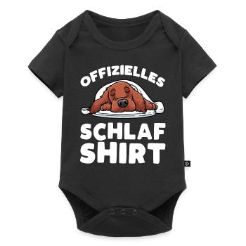 Irish Setter Hund Irischer Roter Setter - Baby Premium Kurzarmbody - Schwarz - Vorne