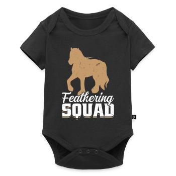 Federvieh - Clydesdale - Baby Premium Kurzarmbody - Schwarz - Vorne