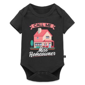 Call Me Miss Homeowner - New Homeowner - Baby Premium short-sleeve bodysuit - black - Front
