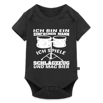 Lustiger Wandern Spruch Wanderer Natur - Baby Premium Kurzarmbody - Schwarz - Vorne