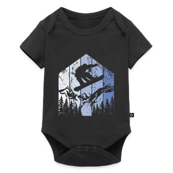 Snowboarder Snowboarding Winter Sports Hobby Gift - Baby Premium short-sleeve bodysuit - black - Front