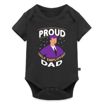 Proud Self-employed father Self-employed - Baby Premium short-sleeve bodysuit - black - Front