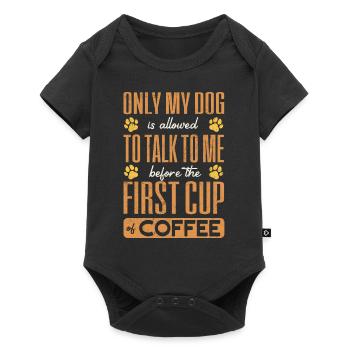 Coffee and DOGS, Dog owner, Coffee addict - Baby Premium short-sleeve bodysuit - black - Front