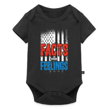 Drapeau américain, faits sur les sentiments - Body à manches courtes Premium Bébé - noir - Devant