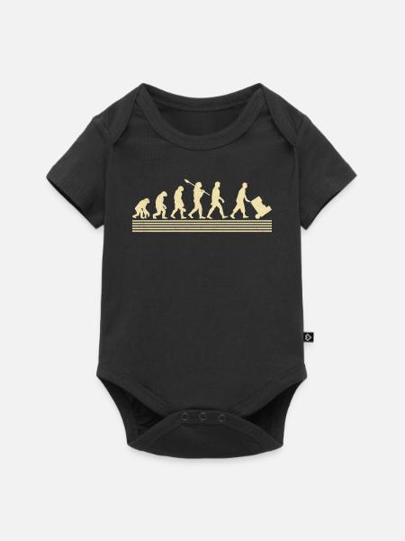 Logistiker-evolution - Baby Premium Kurzarmbody - Schwarz