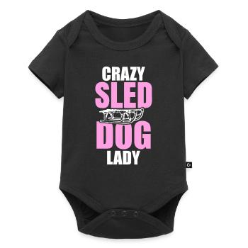 Ladies Crazy Sled Dog Lady - Baby Premium short-sleeve bodysuit - black - Front